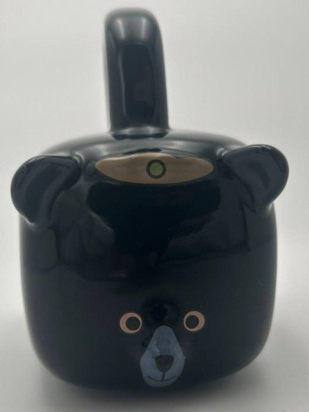 Disney Parks Pixar Brave Queen Elinor Bear Ceramic Sculpted Footed Mug Black 3D